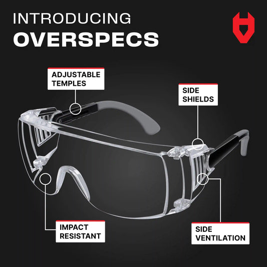 OverSpecs Lightweight Over-Glasses Safety Glasses