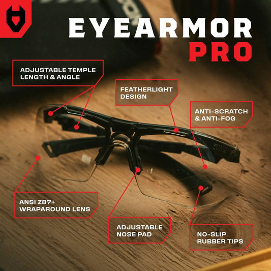 EyeArmor Pro Fully Adjustable Safety Glasses