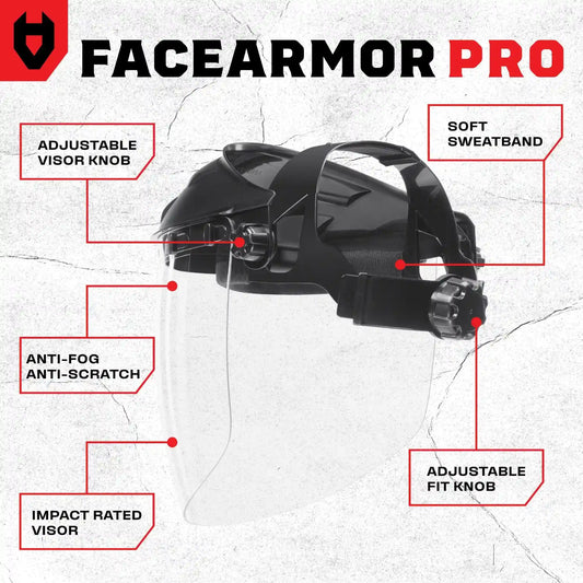 FaceArmor Pro Heavy Duty Flip-Up Face Shield