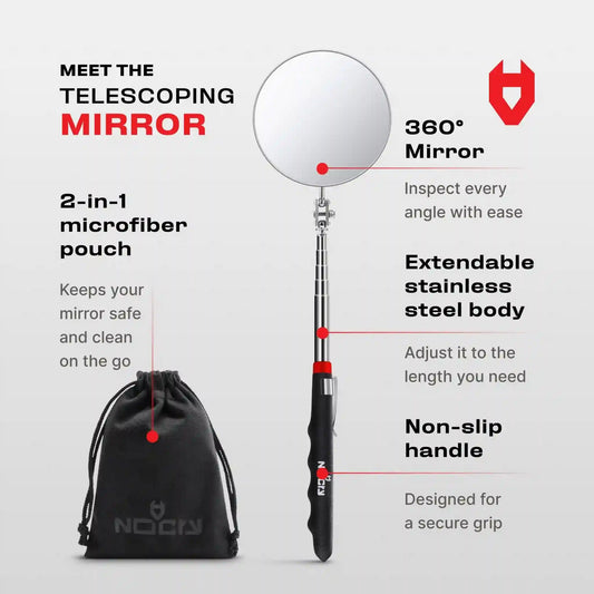 360inspect Extendable Telescoping Inspection Mirror