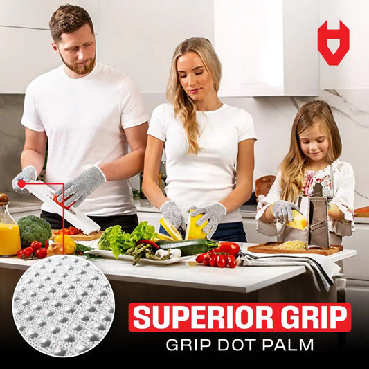 CutGuard+ Enhanced Grip Cut Resistant Gloves - 60 PACK