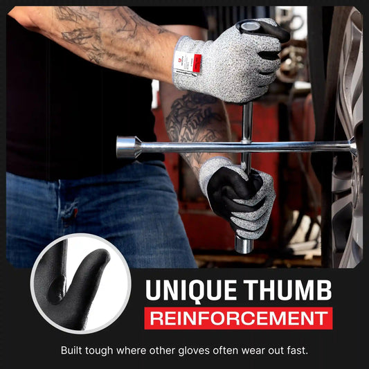 CutGuard Pro Tough Coated Cut Resistant Gloves - 60 PACK