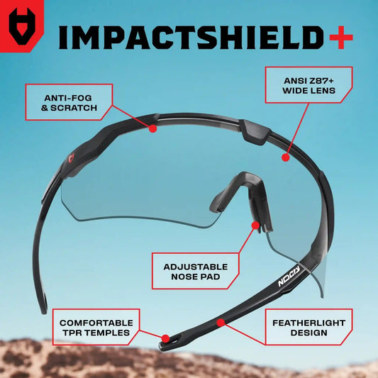 ImpactShield+ Clear Safety Glasses