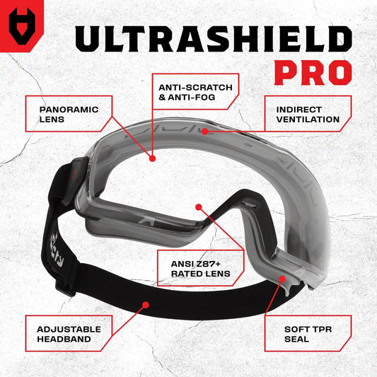 UltraShield Pro Anti-Fog Safety Goggles