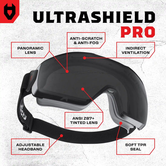UltraShield Pro Tinted Anti-Fog Safety Goggles